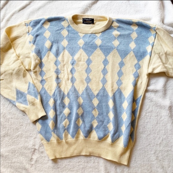 dior argyle sweater